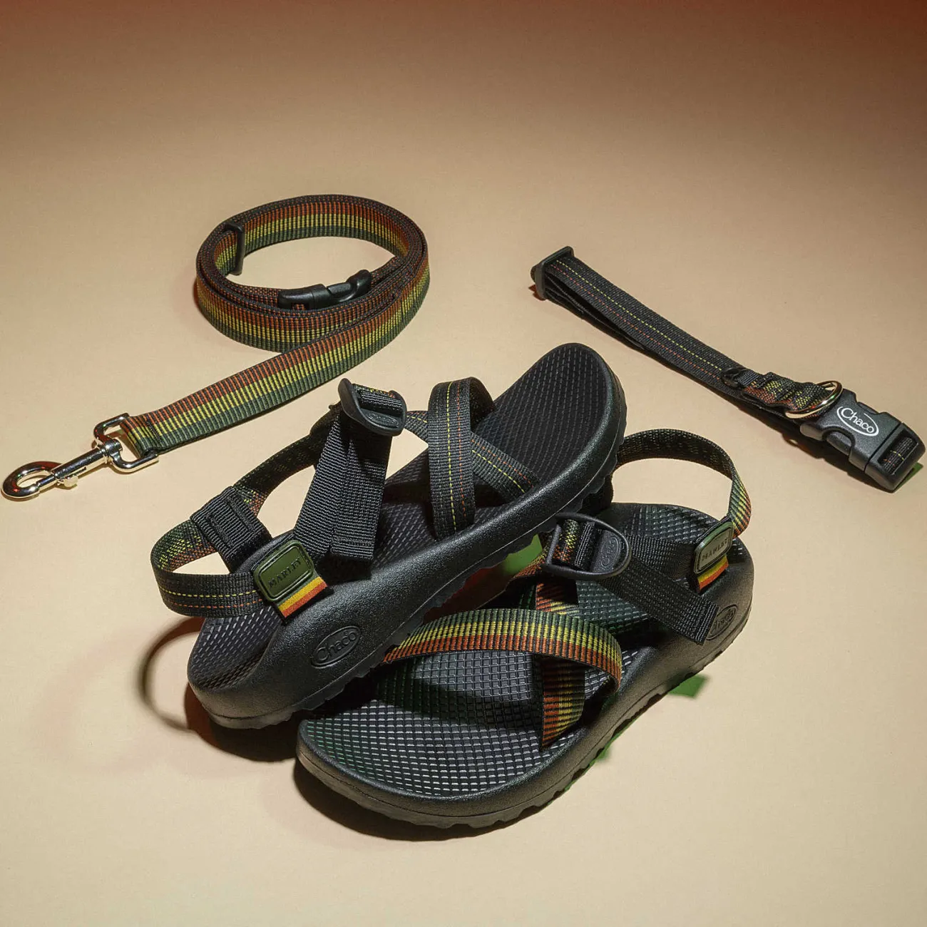 Dog Collars & Leashes|Dog Collars & Leashes|Chaco x Bob Marley Dog Leash One Love Lines