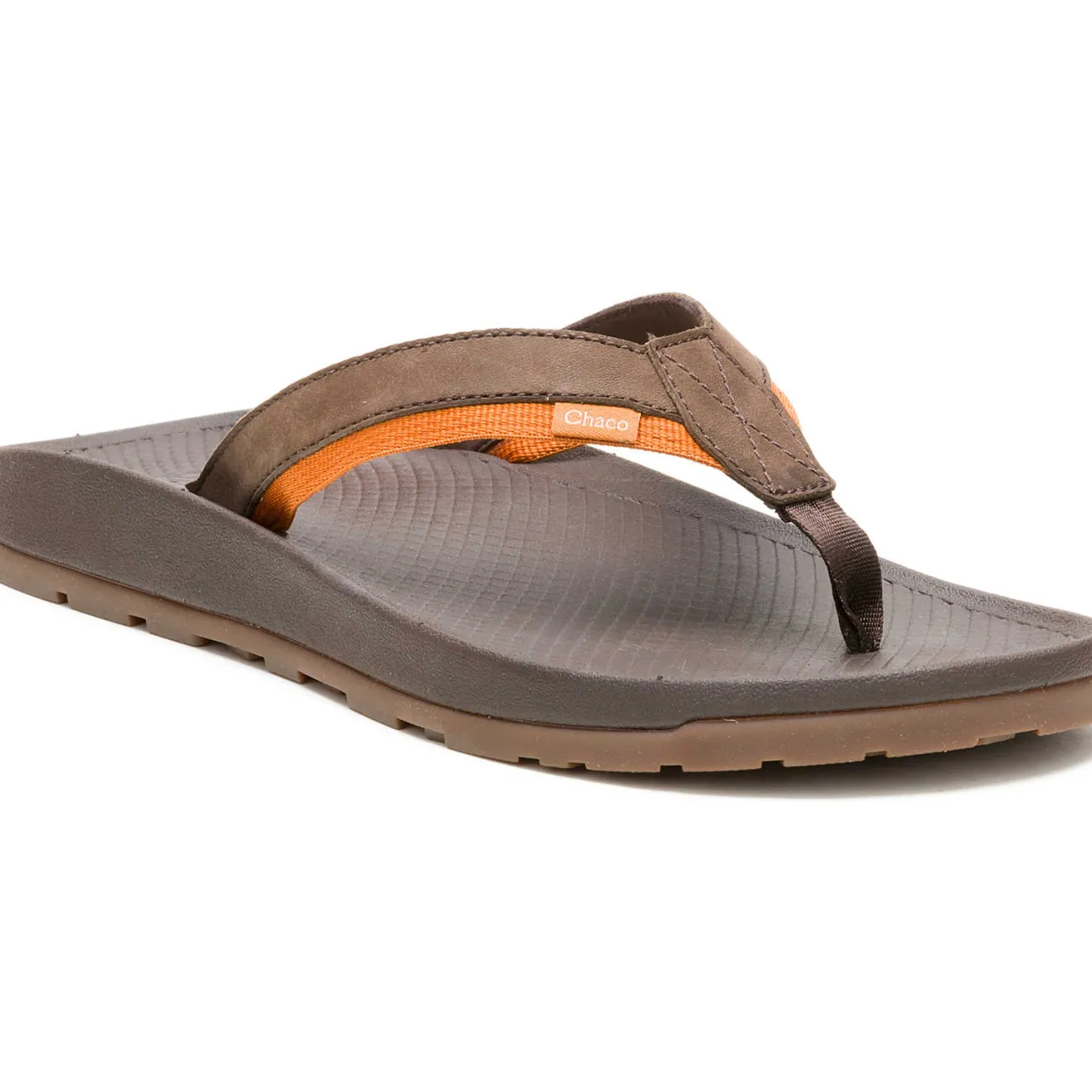 Flip Flops|Sandals|Chaco Men's Lowdown Leather Flip Flop Coffee