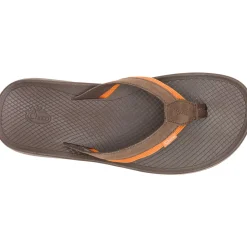 Flip Flops|Sandals|Chaco Men's Lowdown Leather Flip Flop Coffee