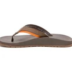 Flip Flops|Sandals|Chaco Men's Lowdown Leather Flip Flop Coffee