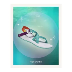 Sandals|Z/ Adjustable Sandals|Chaco Women's Aura Z/1 Adjustable Strap Classic Sandal Tropical Teal