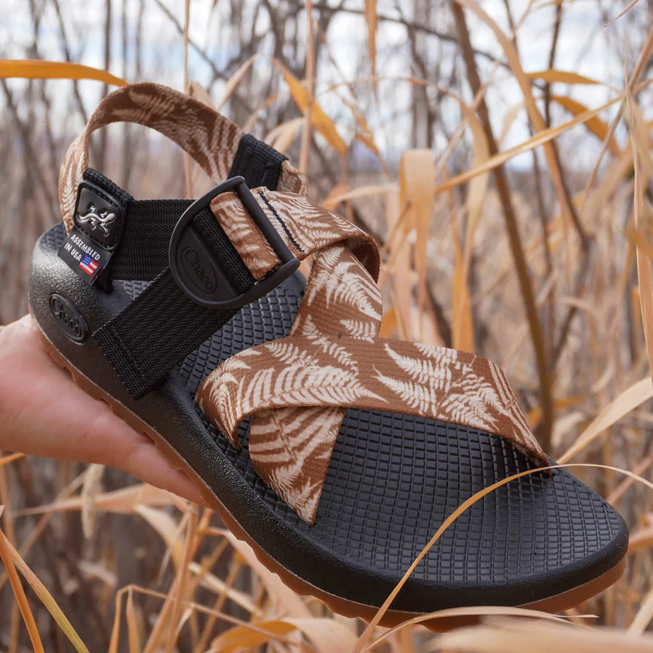 Sandals|Z/ Adjustable Sandals|Chaco Women's x KSX Art Mega Z/1 Classic Sandal Cyanotype Tan