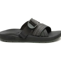 Slides|Sandals|Chaco Women's CushZ Extra Cushioned Slide Frond Black
