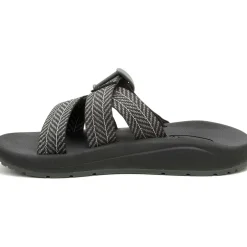 Slides|Sandals|Chaco Women's CushZ Extra Cushioned Slide Frond Black
