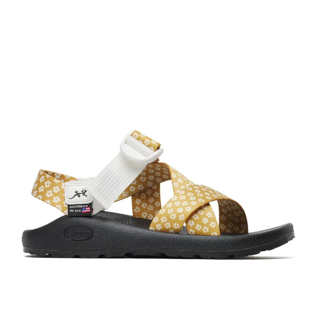 Z/ Adjustable Sandals|Chaco Women's Mega Z/1 Wide-Strap Classic Sandal Tiny Blooms Mustard
