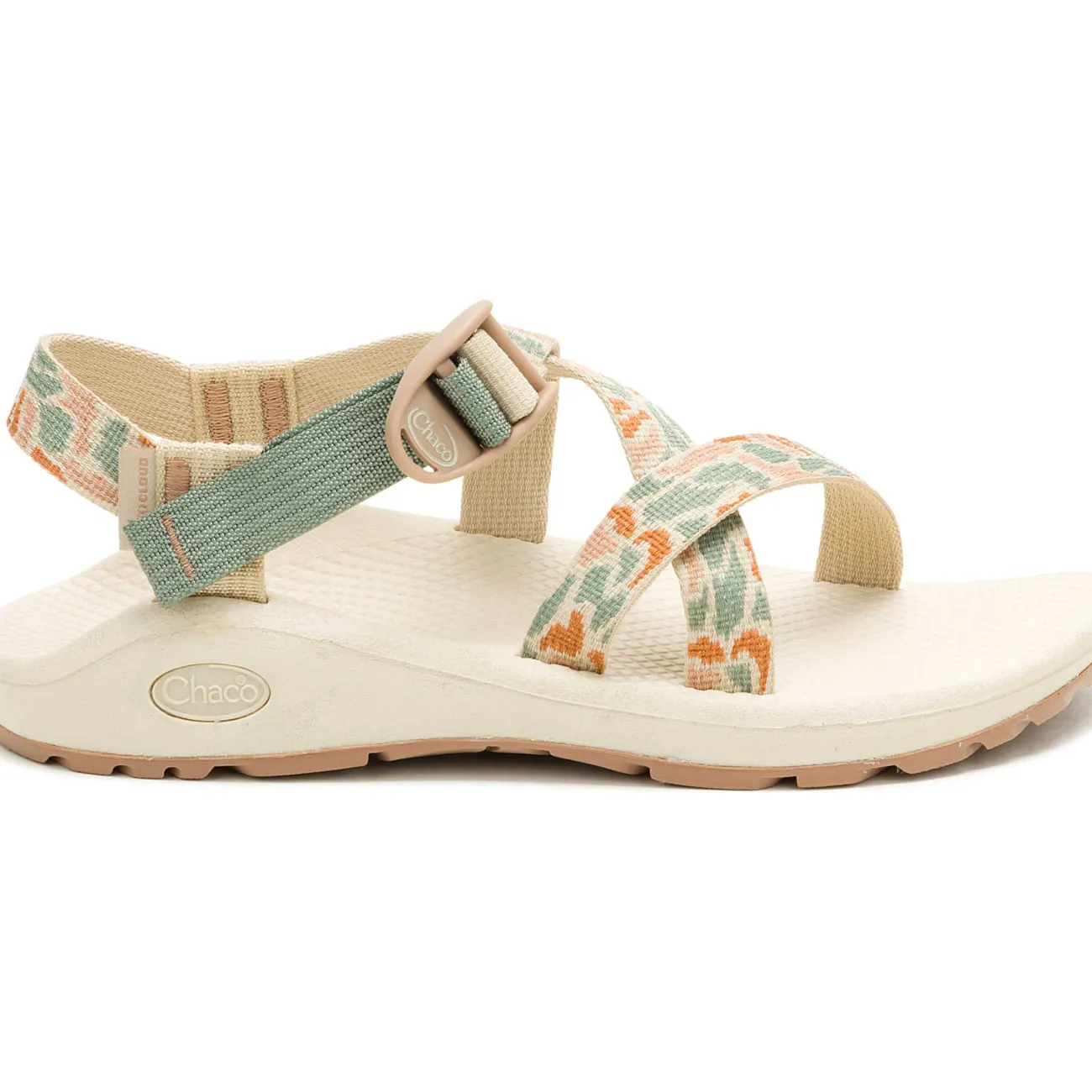 Sandals|Chaco Women's Z/Cloud Adjustable Strap Wide-Width Cushioned Sandal Pebble Sage