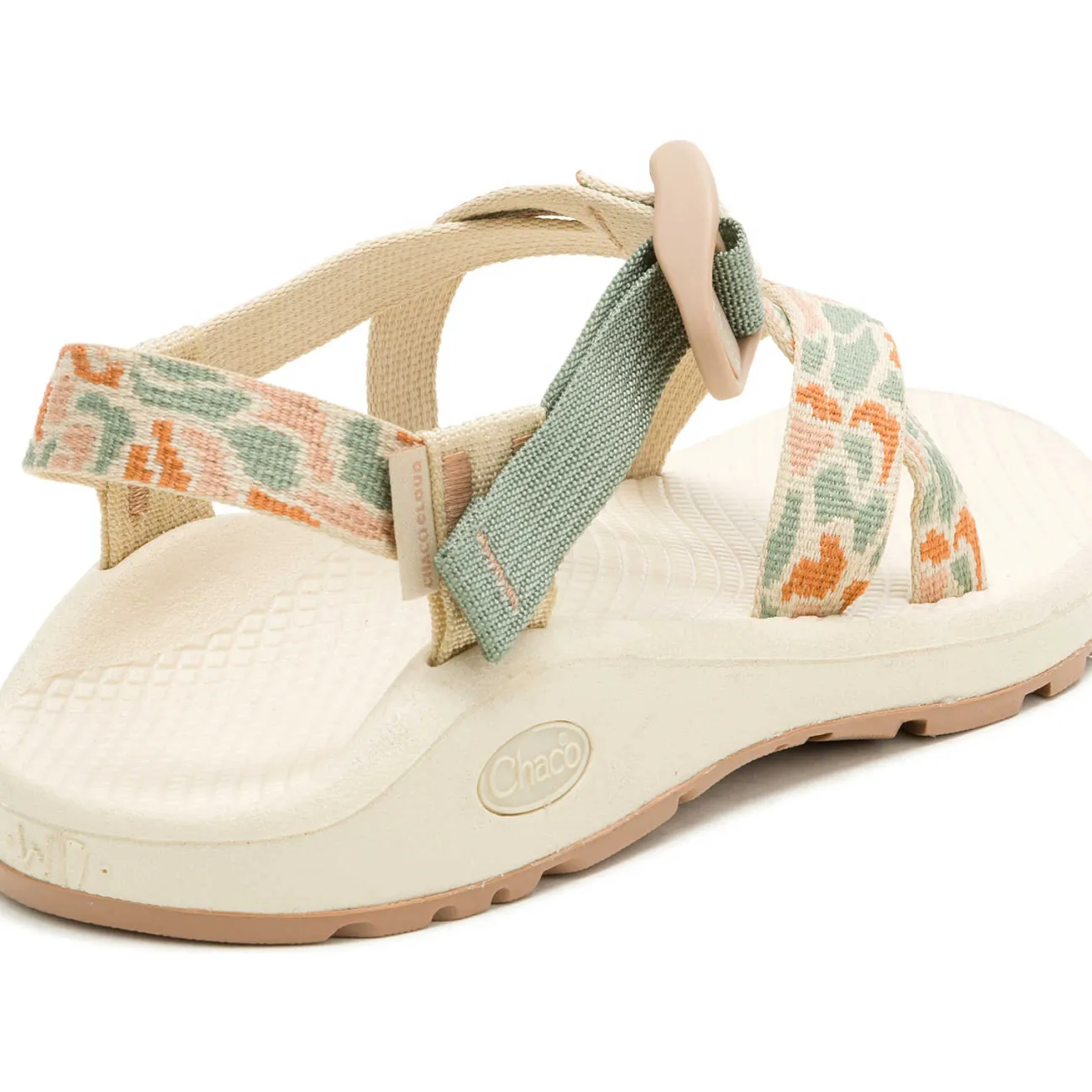 Sandals|Chaco Women's Z/Cloud Adjustable Strap Wide-Width Cushioned Sandal Pebble Sage